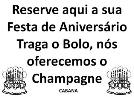 Reserve a sua festa de anos